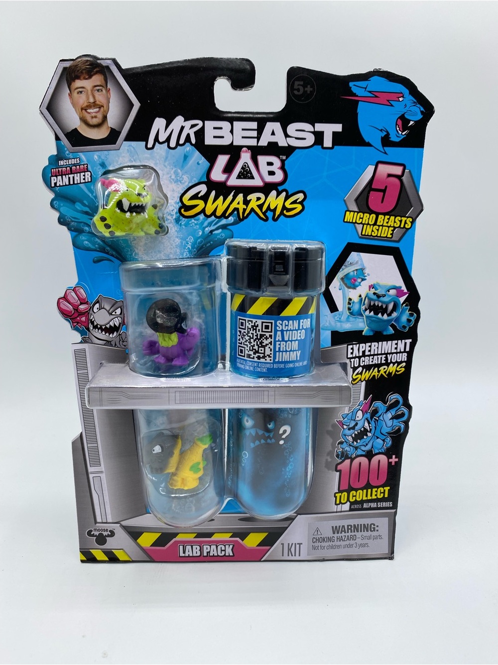 Mr Beast Lab Swarms Lab Pack 5 Micro Panther W/ Ultra Rare Panther NEW